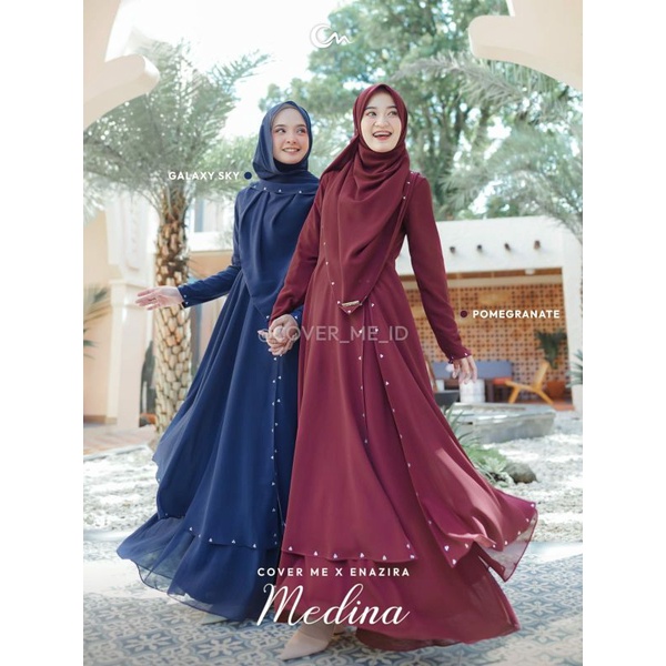 Ready Medina dress by cover me dress syar'i gamis ceruty Swarovski