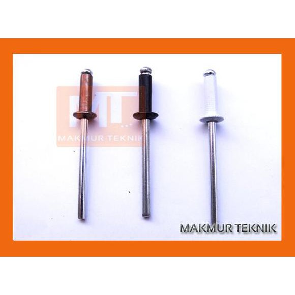 PAKU RIVET - PAKU KELING TYPE 435 MEREK ATT WARNA HITAM - COKLAT - PUTIH MURAH