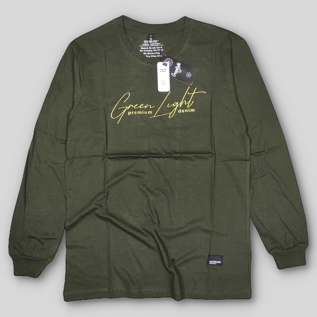 KAOS DISTRO LENGAN PANJANG GREENLIGHT DESIGN ORIGINAL BAJU GRENLIGHT SIMPLE BAJU ATASAN PRIA WANITA 