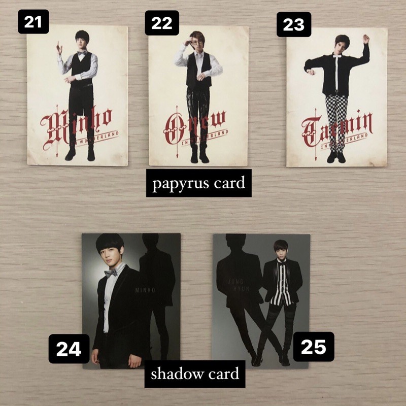 (1pc) SHINEE In Wonderland Star Collection Cards (21-40) ORIGINAL OFFICIAL PC Photocard Photo Card