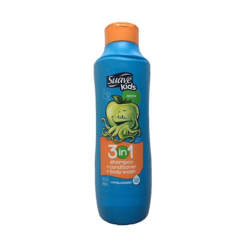 Suave Kids Apple 3 in 1 Shampoo Conditioner and Body Wash (665ml)