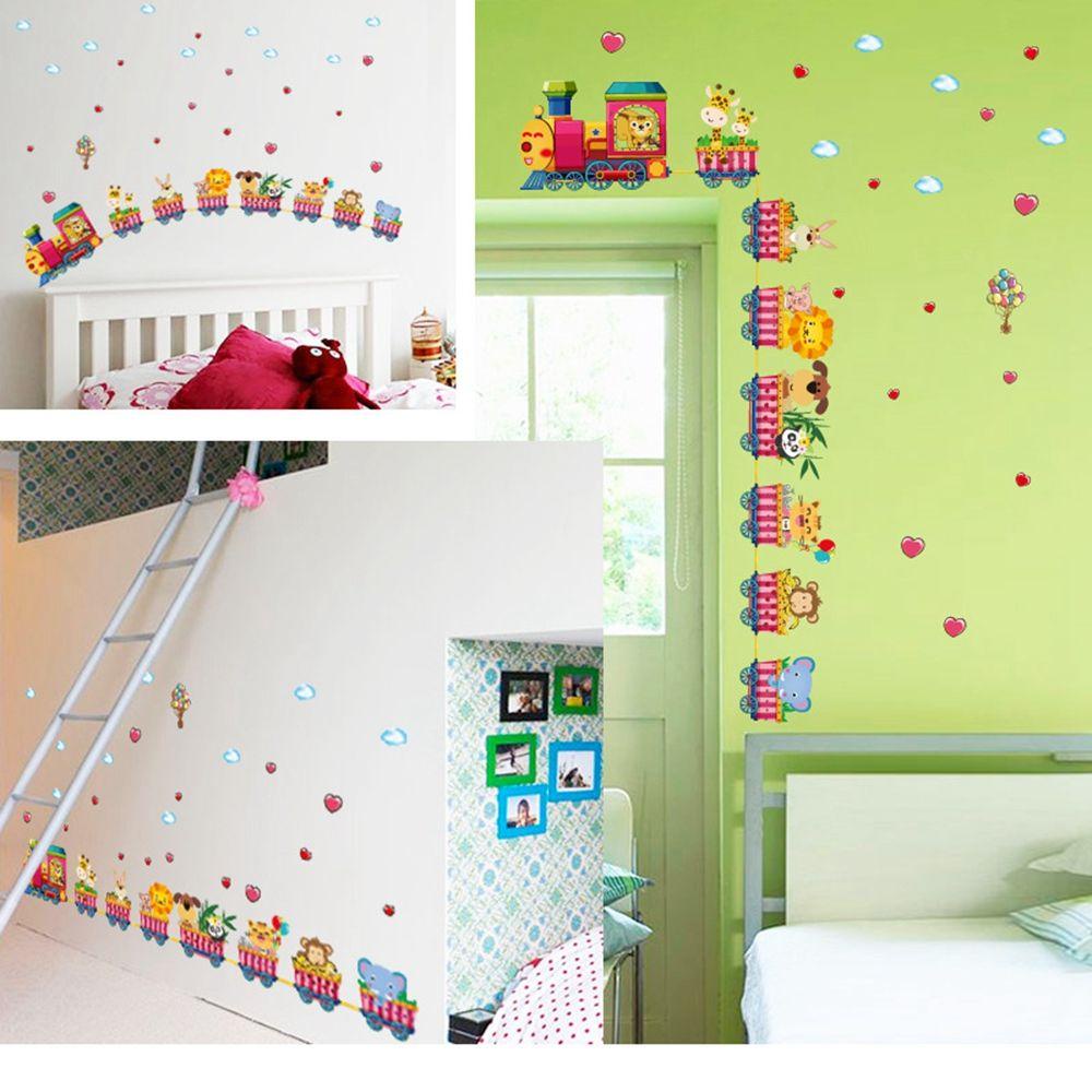 [Elegan] Stiker Dinding Diy Pvc Kamar Anak Bayi Kamar Tidur Mengemudi Kereta Kereta Kereta Mural Art