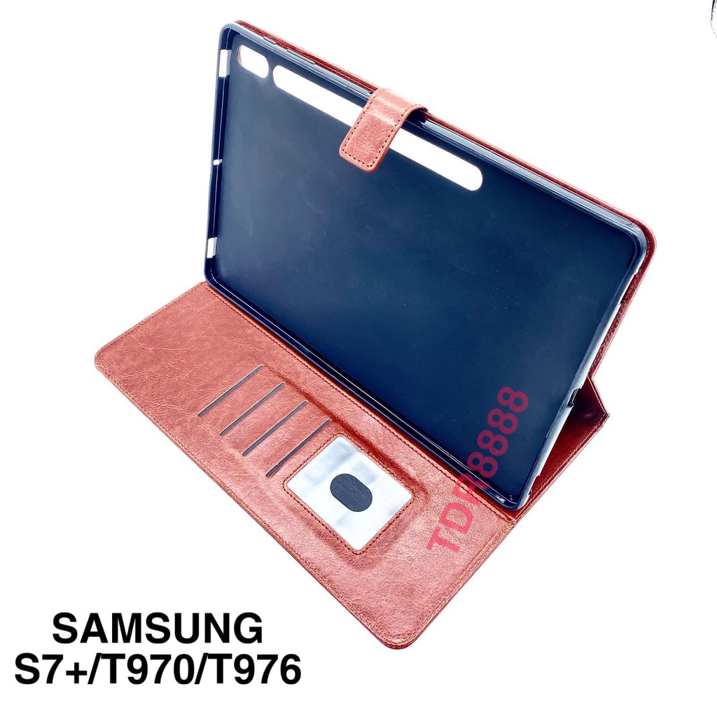 SAMSUNG TAB S7 PLUS - S7+ - T970/T976 - CASE BOOKCOVER FLIP KULIT SAMSUNG