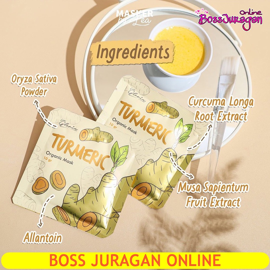 (BOSS) (BARU) LEA GLORIA ORGANIC MASK 10gr  - Lea Gloria Masker Organic 10gr Travel size