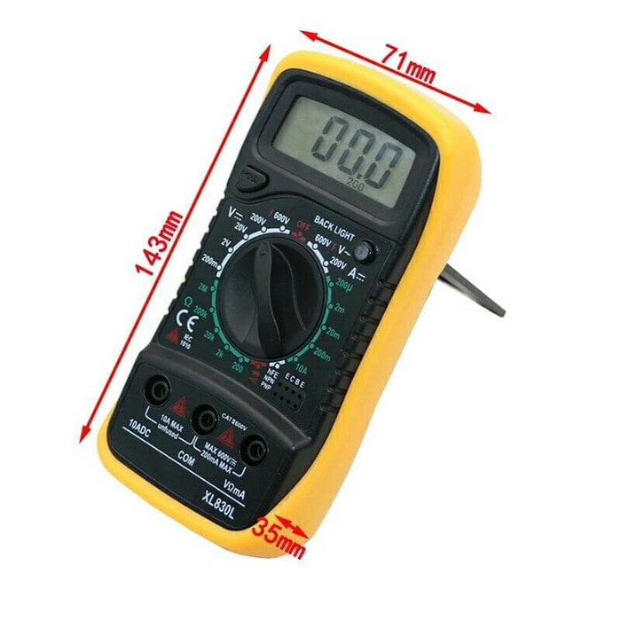 Pengukur Multimeter Digital with Led LCD Backlight Avometer Multitester