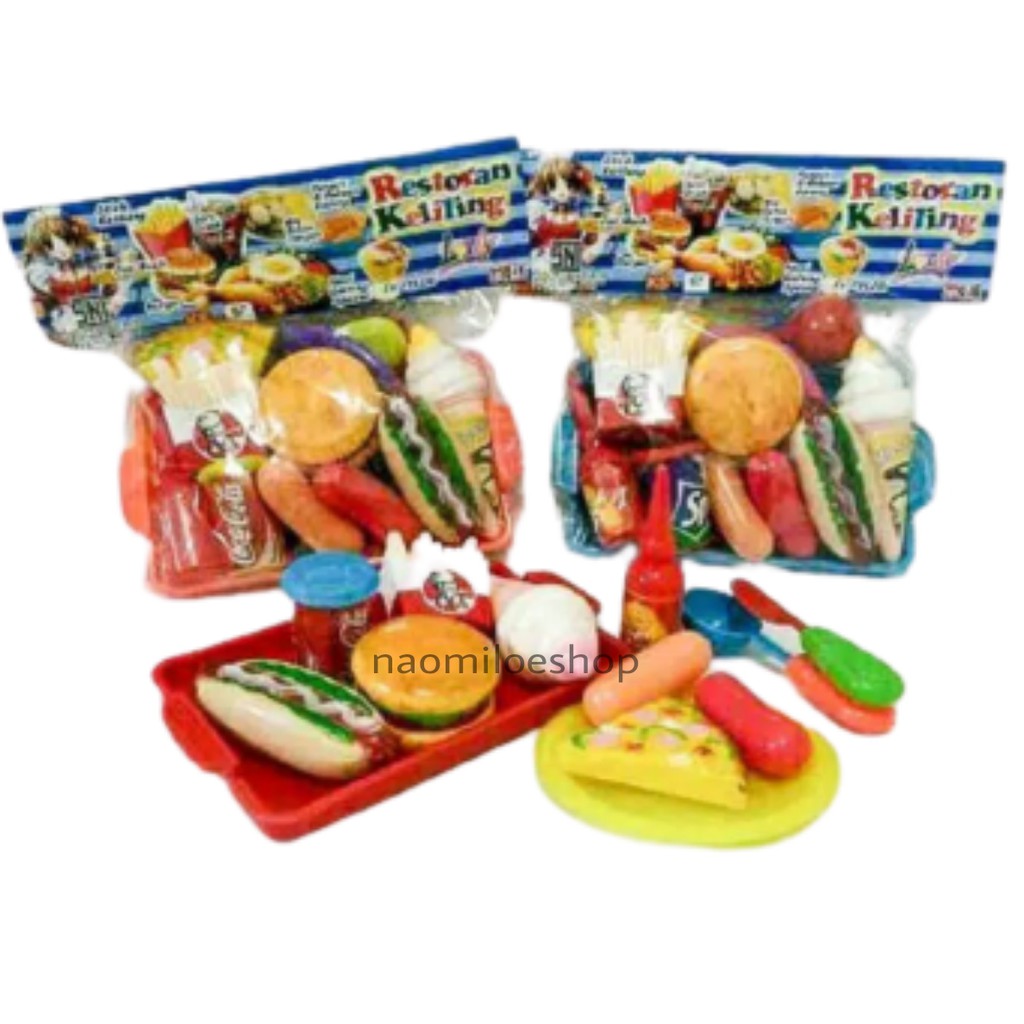 Mainan burger mainan ice cream KS67 Junk Food mainan masak masakan