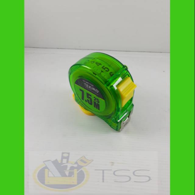 TEKIRO Meteran 7.5M 7.5 Meter Transparan / Measuring Tape / Roll Matic Mater 7,5 M