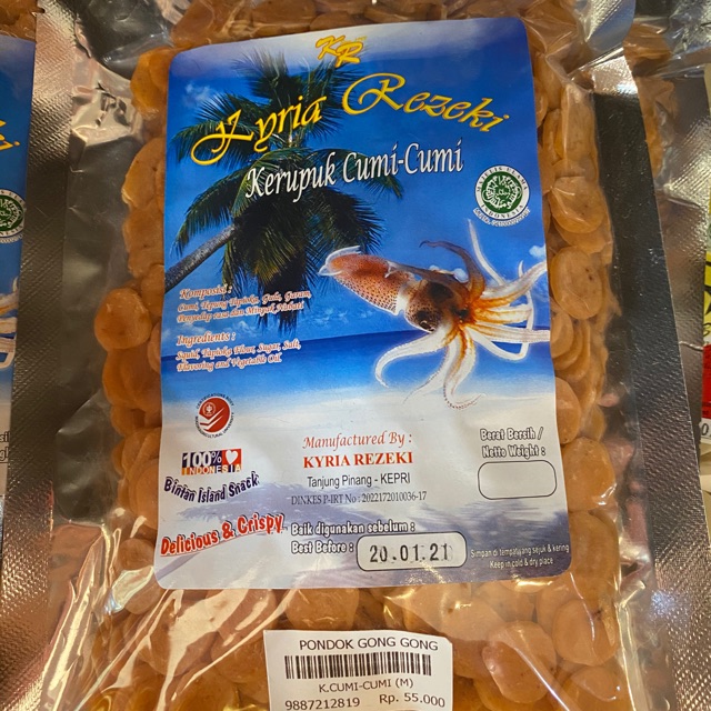 

Kerupuk cumi-cumi mentah 250g