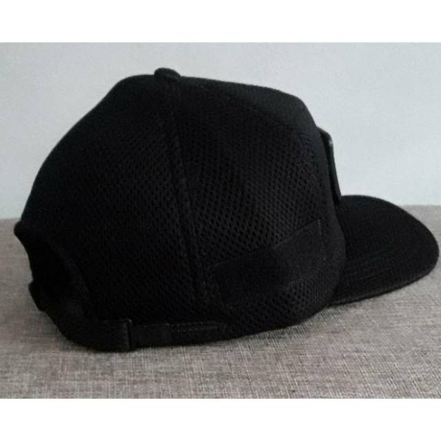 TOPI SECURITY - TOPI SECURITY JARING DOUBLE MESH VELCRO - TOPI SECURITY LOGO PUTIH