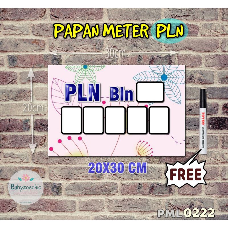

Zoe Papan Meter Listrik PLN PAM motif Unik - Shabby 22