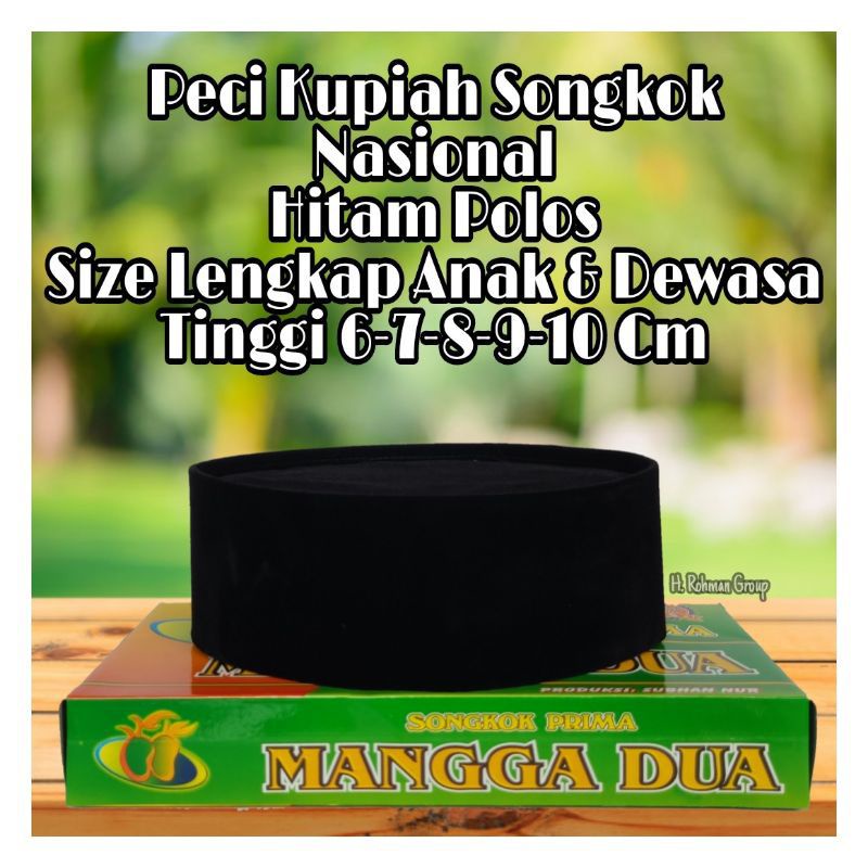 PECI HITAM PENDEK TINGGI 6CM 7CM 8CM KOPIAH SONGKOK PECI HITAM POLOS PENDEK TINGGI 6CM 7CM 8CM PECI