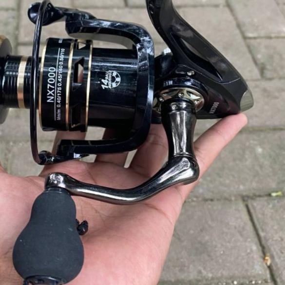 ℮ NX2000 3000 4000 5000 6000 7000 Series Metal Reel Pancing Laut Empang Sungai - Black ➮