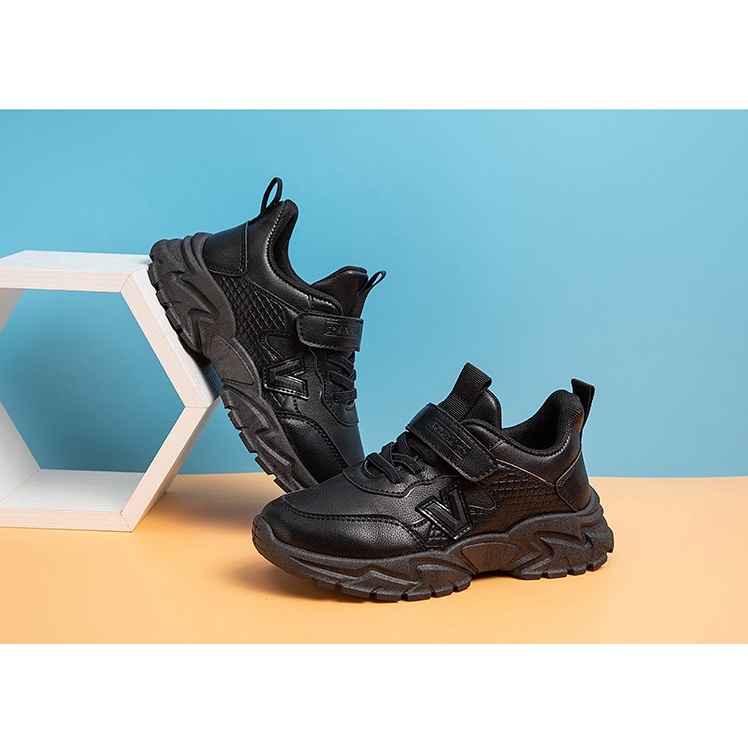 Minipetite SH2236 Sepatu olahraga sekolah anak kulit New arrival laki-laki dan perempuan kasual untuk anak TK SD SMP usia 3 sd 12 tahun size 28 - 39