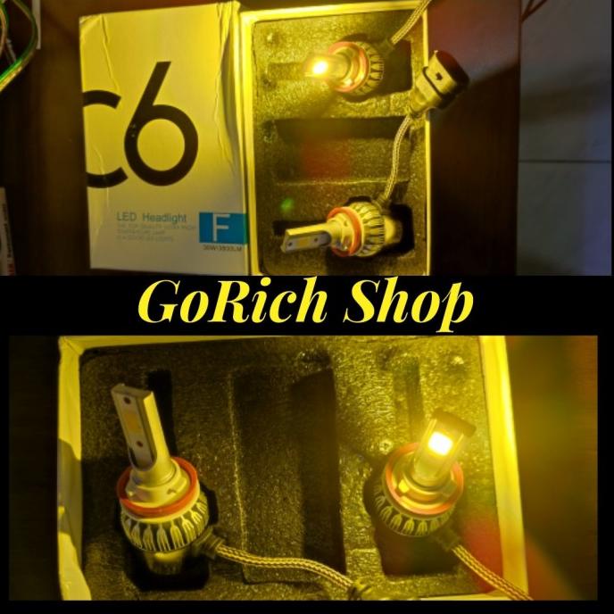 Led Foglamp Headlamp C6 H11, H8, H9 Yellow / Kuning