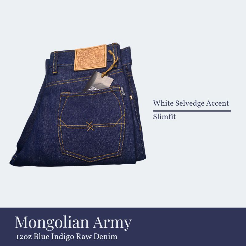 Braven Denim Mongolian Army Blue Indigo Denim 12oz Selvedge Accent