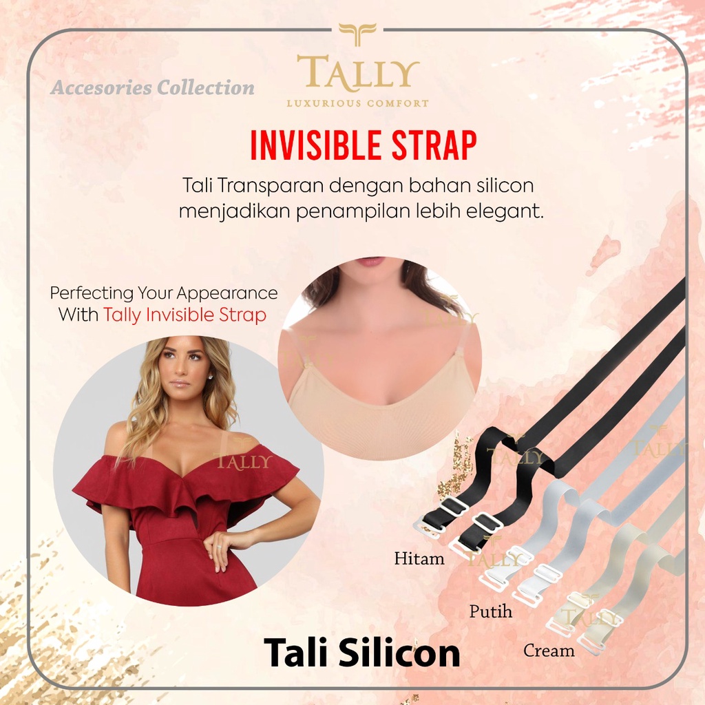 (1pasang) Tali Bra Bh Tally Silicon Tali Kecil |tct