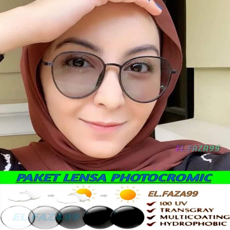 Frame kacamata minus photocromic ( paket kacamata normal minus / cyilinder photocromic ) 2190