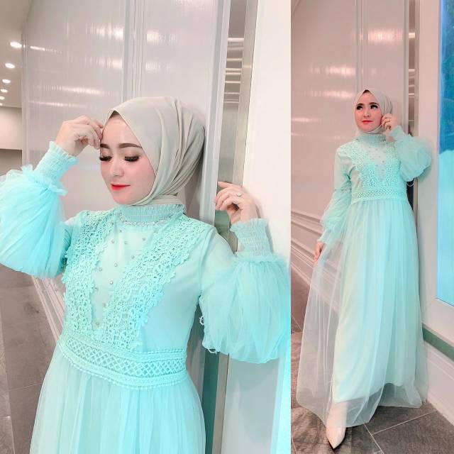 Gamis tile brukat by shellasaukia
