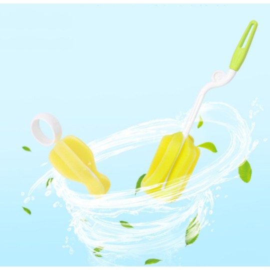 Sikat Botol Dot Sponge 2 in 1 / Spons Pembersih Dot Botol / Sponge Botol Susu dan Dot