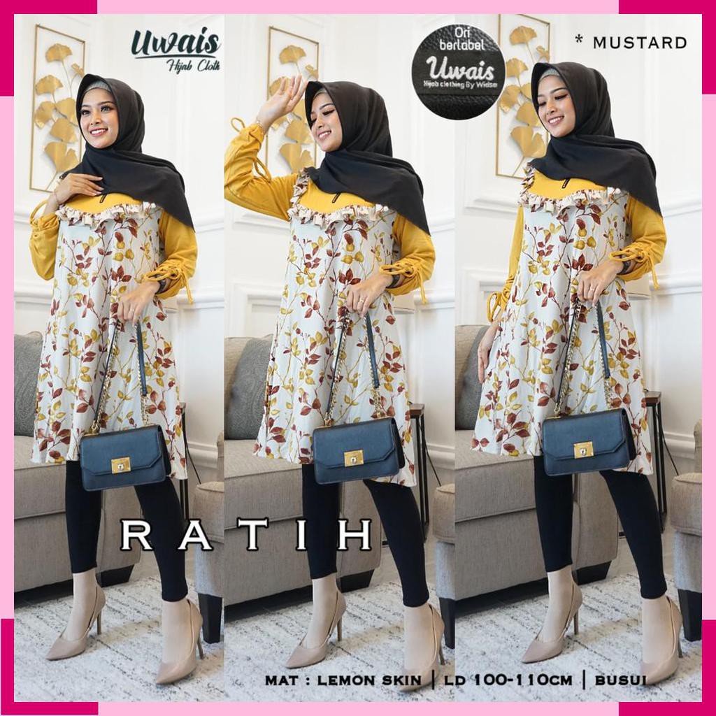 DRESS TUNIK. BUSANA MUSLIM WANITA. BY UWAIS