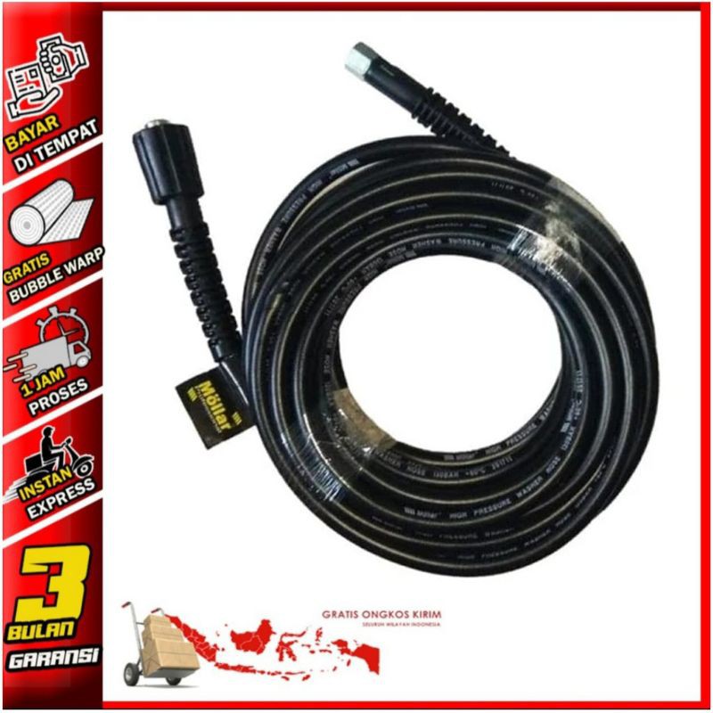 MOLLAR Selang Jet Cleaner 20m - Selang Mesin Steam - High Pressure Hose MOLLAR 20 METER