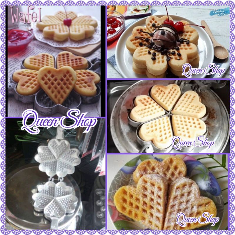 Cetakan Waffle Bentuk Hati/Love