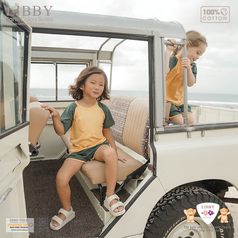 LIBBY Earth Color Reagan Set | Setelan Anak 9 Bulan - 6 Tahun