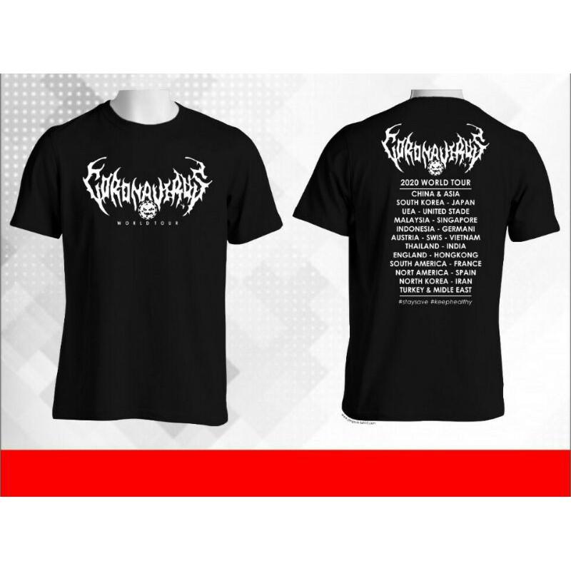 kaos Covid-19 "2020 World Tour" free masker