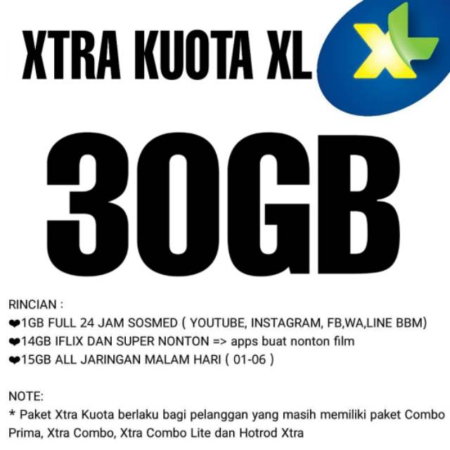 Harga Xtra Kuota 30gb Terbaik Mei 2021 Shopee Indonesia