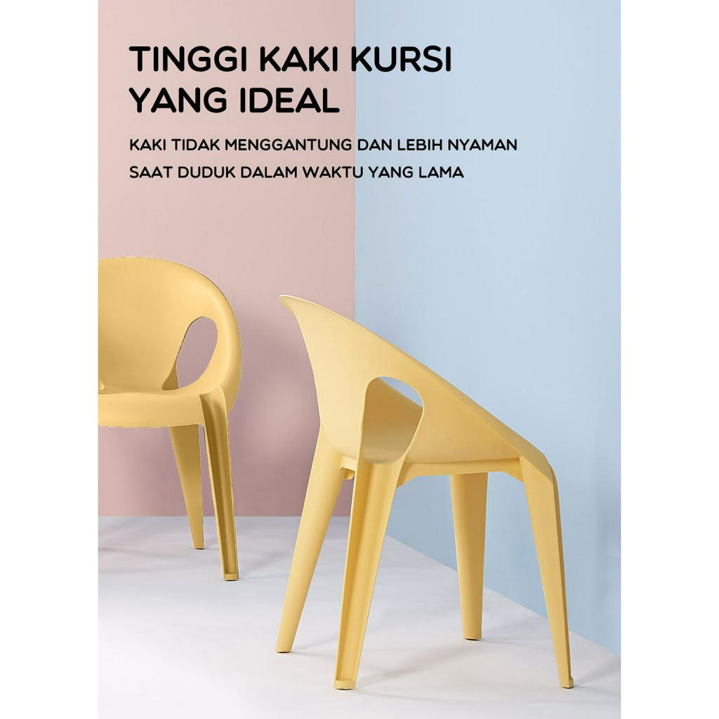 BONBOX Chair &amp; Stool Kursi Serbaguna Aesthetic Kokoh Kuat Anti Leyot Nyaman Untuk Bersandar Bisa Untuk Ruang Tamu Ruang Kerja Ruang Makan BCS21201