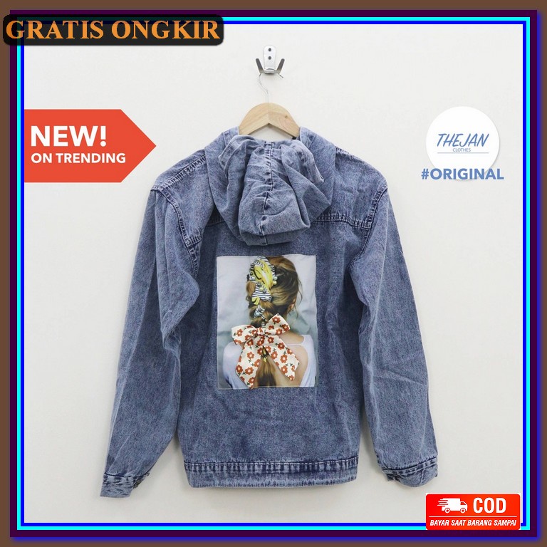Jaket Jeans Jacket Levis Cewek 2022 Wanita s Kekinian Jens Terbaru  (ginal) Hoodie Patch Jac