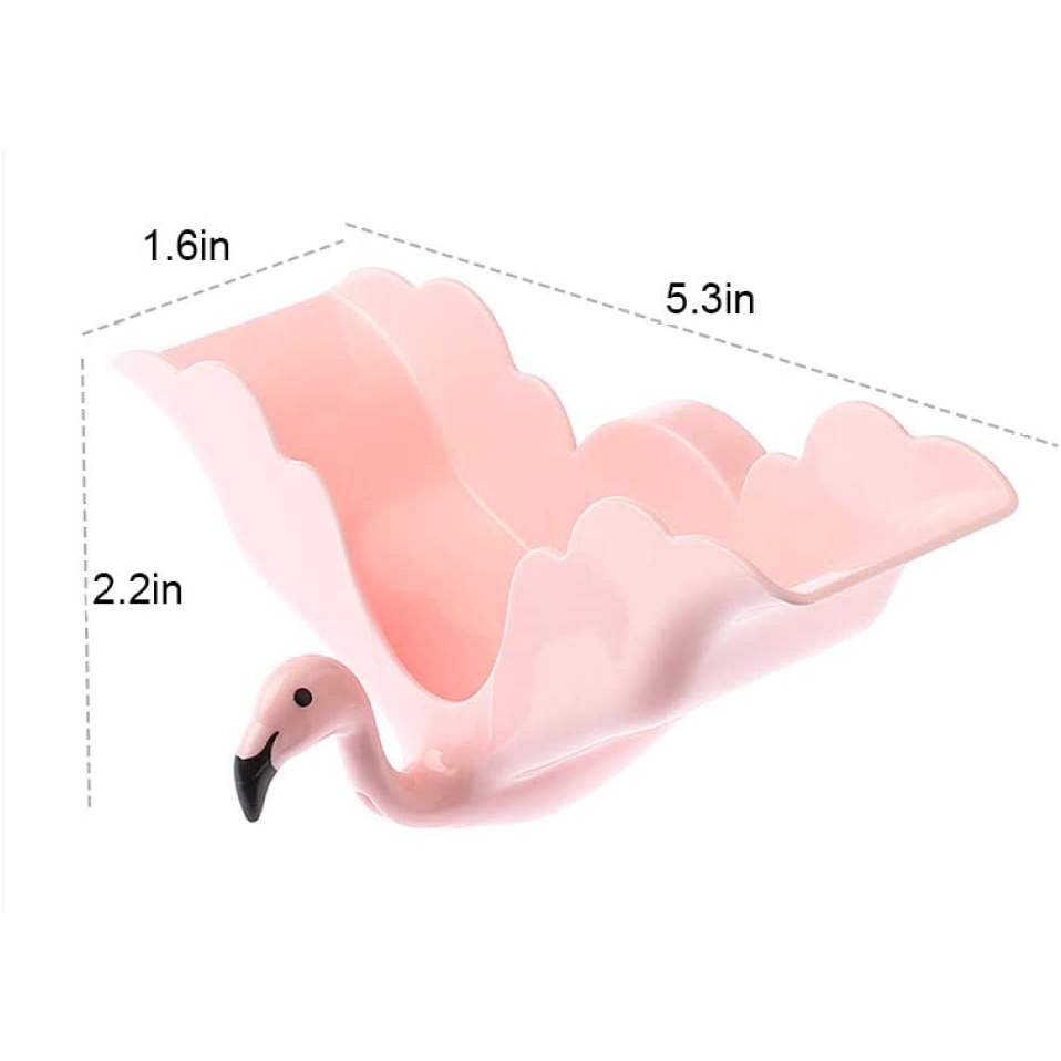 Rak Kotak Sabun Model Gantung Dinding Motif Flamingo Untuk Kamar Mandi