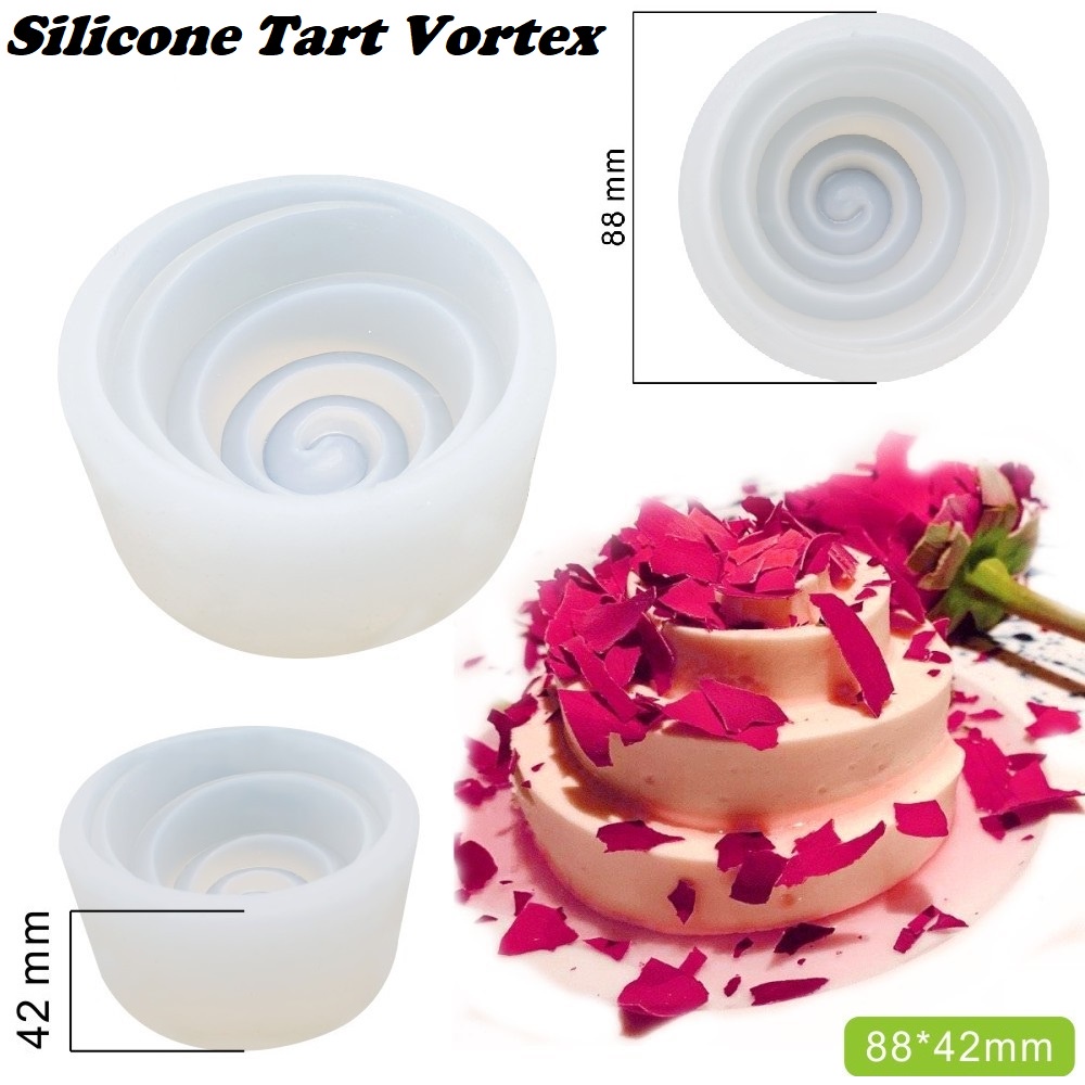 Loyang Silicone Cetakan Bolu Kue Puding Silikon Tahan Panas Tart Vortex