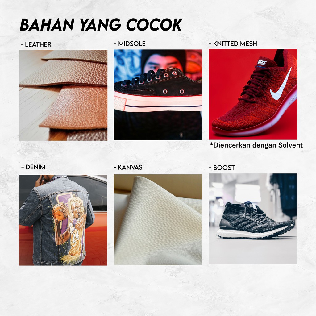 Cat Sepatu / Cat Tas  KSJ Leather Paint / Kulit / Midsole ( Pelengkap Pembersih  Sepatu )-3