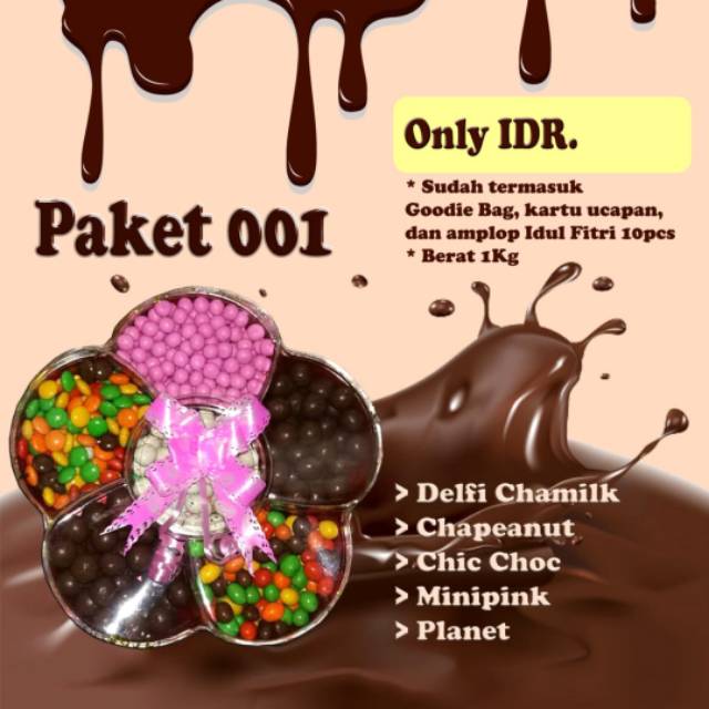 

Paket Coklat Delfie Toples Bunga/Coklat Delfie / Coklat Delfi