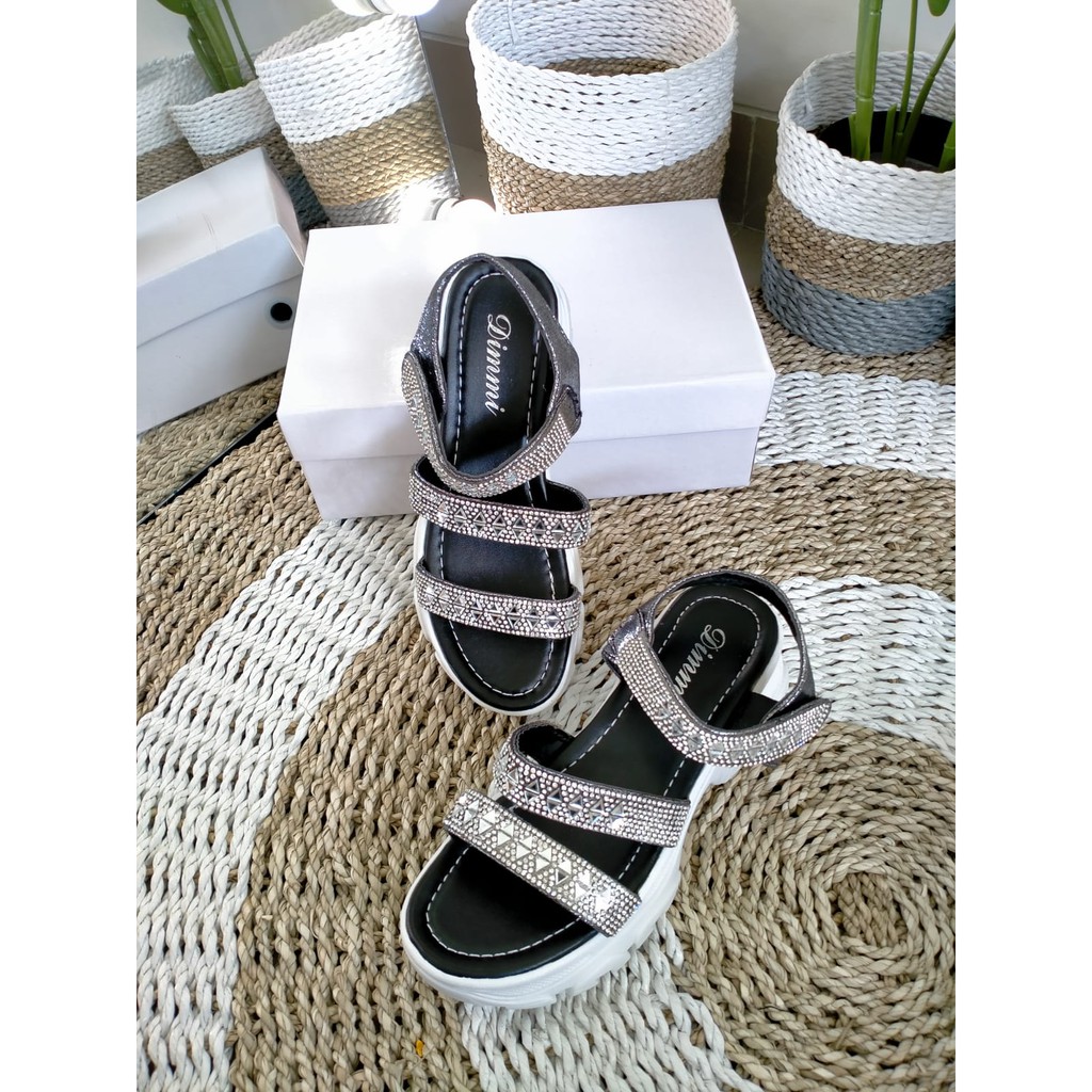 Sandal Wedges Wanita Fashion F88