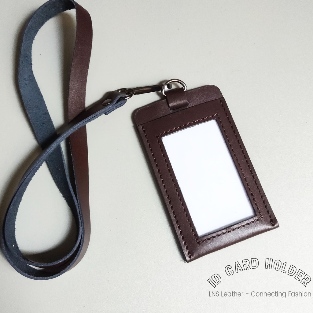 Name Tag Kulit ID Card Holder - Gantungan ID Card