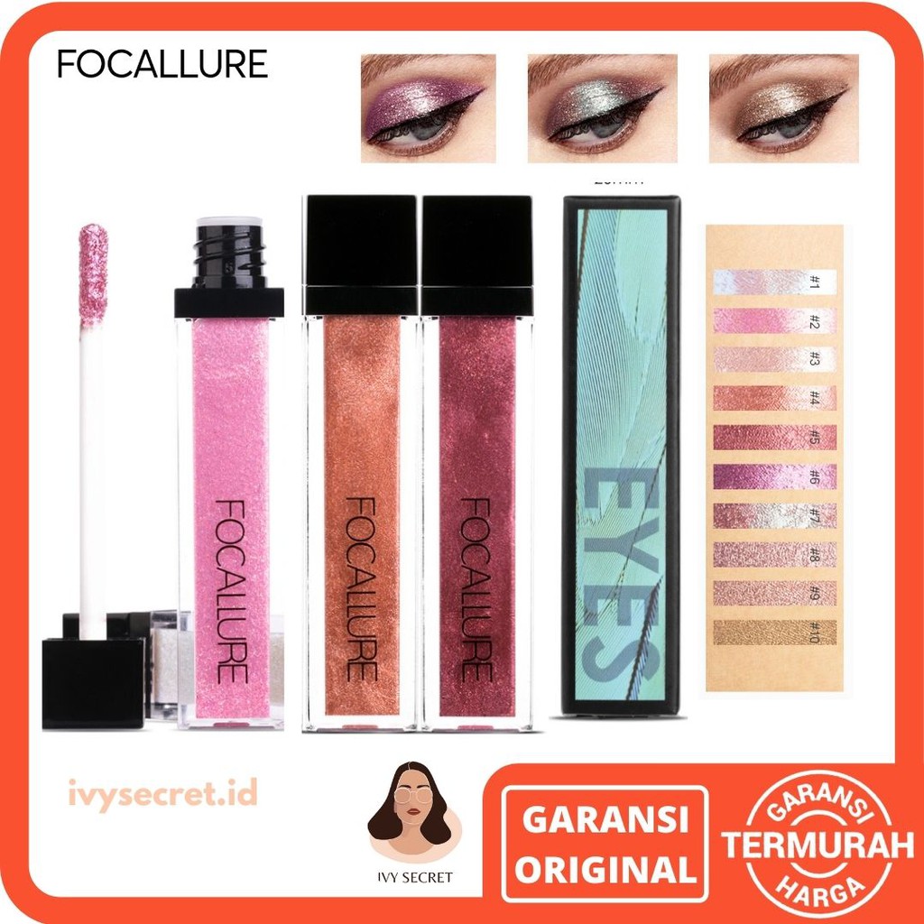 Focallure Liquid Glitter Eyeshadow Focallure Eyeshadow Cair Eyeshadow Glitter Focallure Eyeshadow Focalure