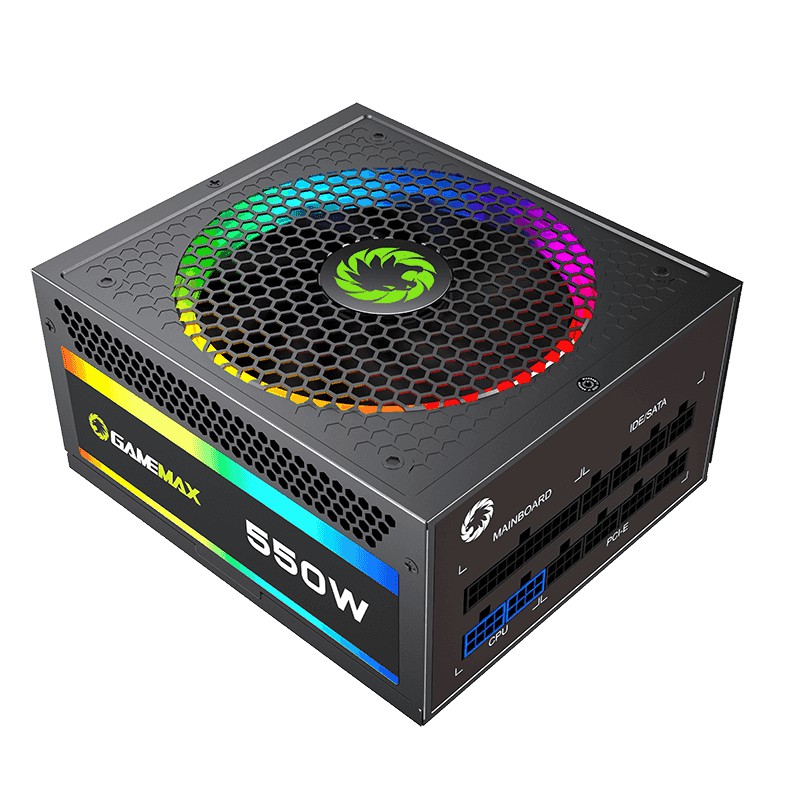 Gamemax PSU RGB 550W Gold 80 Plus Full Modular