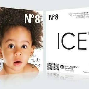 Promo - softlens ICE N8 BLACK/soflen warna hitam bulanan/soflens minus - Sedia 1 pasang lensa kotak 