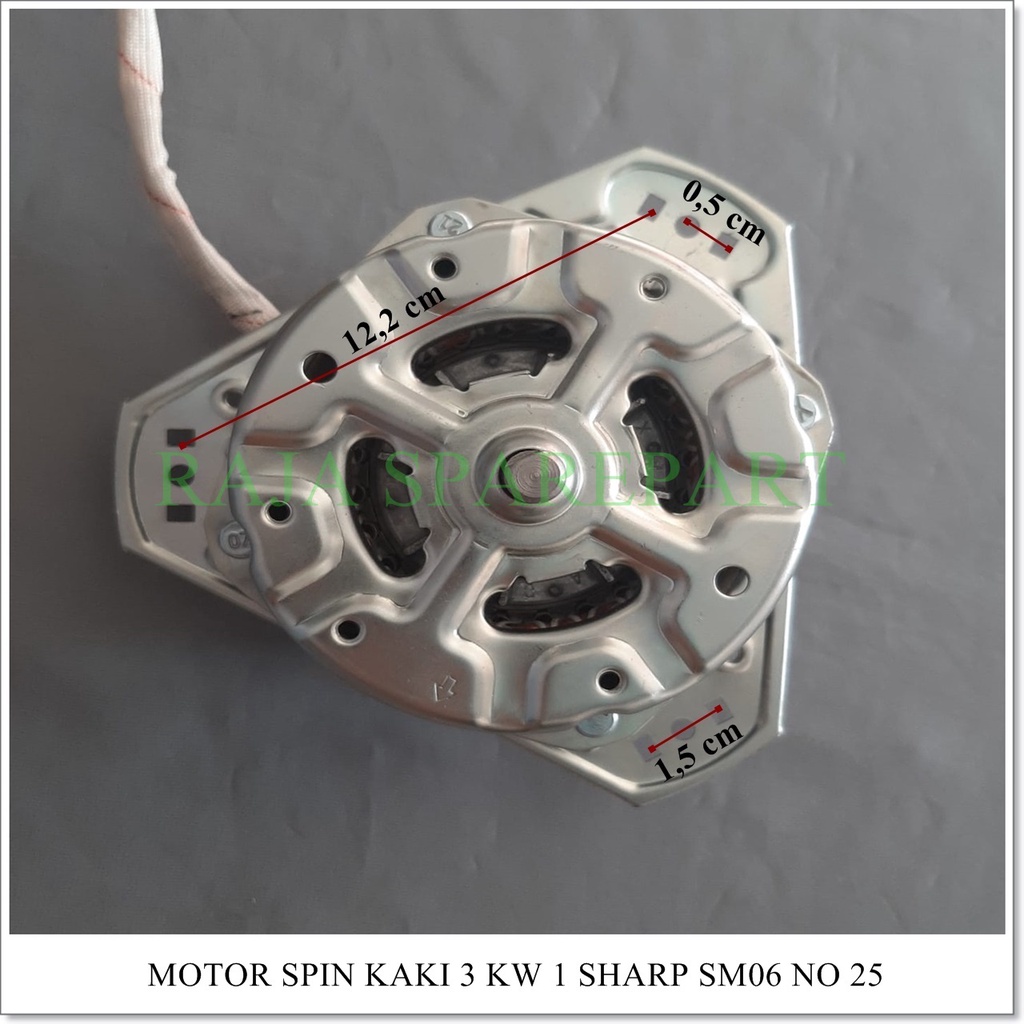 Motor Spin / Dinamo Pengering Mesin Cuci Kaki 3 Sharp TEMBAGA (Merk TINS)