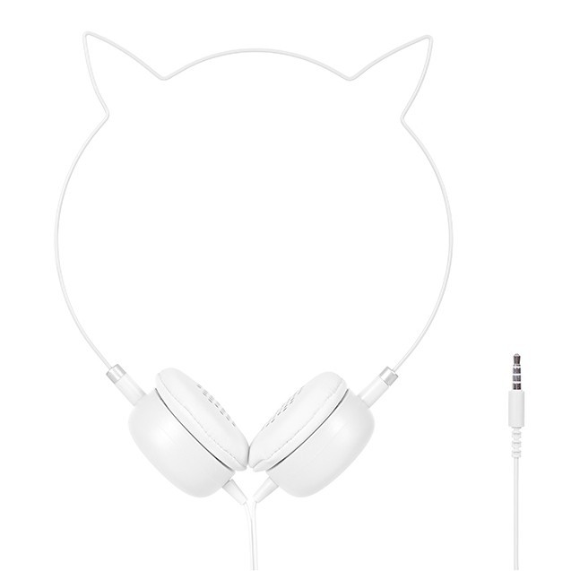 MINISO Headset Headphone Earphone On Ear Kabel Telinga Kucing Cat Ears