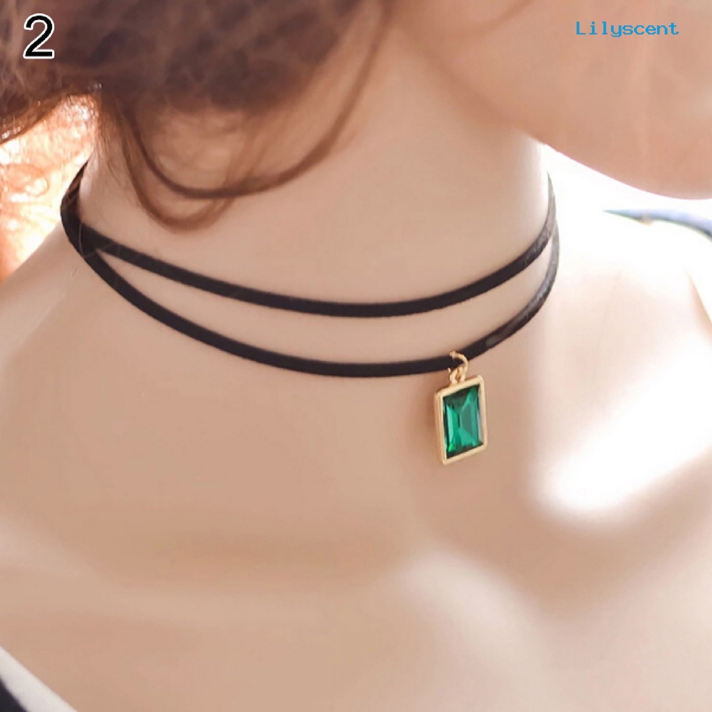 Kalung Choker Bahan Velvet Warna Hitam Untuk Pesta