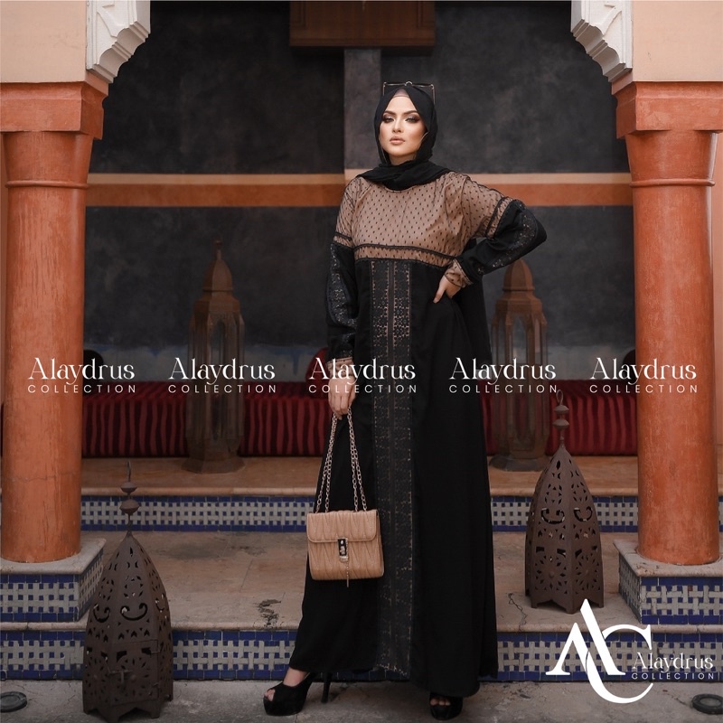 Abaya Arab Hitam Ashanty Bahan Jet Black Saudi Kwalitas Boutique