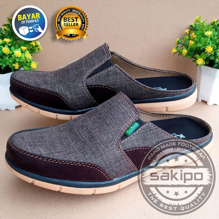 PROMO KEMERDEKAA !! SLOP KASUAL PRIA DEWASA SLIP ON 102 MURAH BERKUWALITAS SOL KARET TRENDI NYAMAN DIPAKAI / SEPATU SANTAI PRIA DEWASA / SEPATU KERJA LAPANGAN SOL KARET / SEPATU KERJA KANTORAN 2 WARNA / SAKIPO