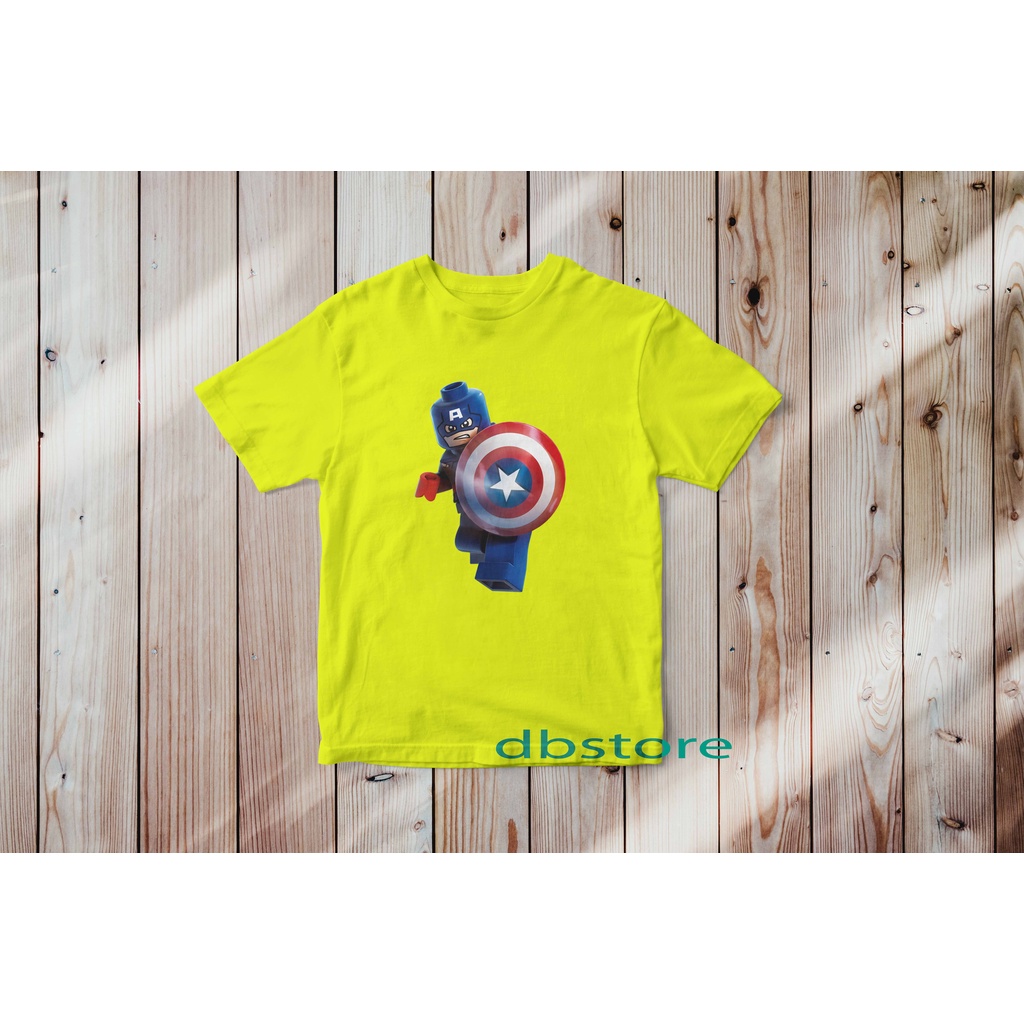KAOS ANAK LEGO CAPTAIN AMERICA BAHAN PREMIUM