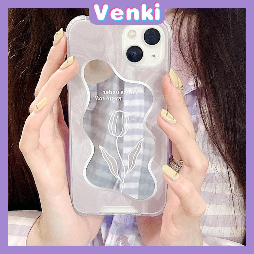 iPhone Case Acrylic Mirror Airbag Shock Resistant Big Hole Camera Protection Cute Marble Flower Compatible For iPhone 11 iPhone 13 Pro Max iPhone 12 Pro Max iPhone 7 Plus