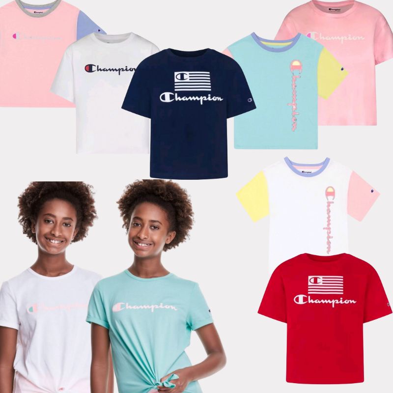 Kaos Crop Anak perempuan Champion