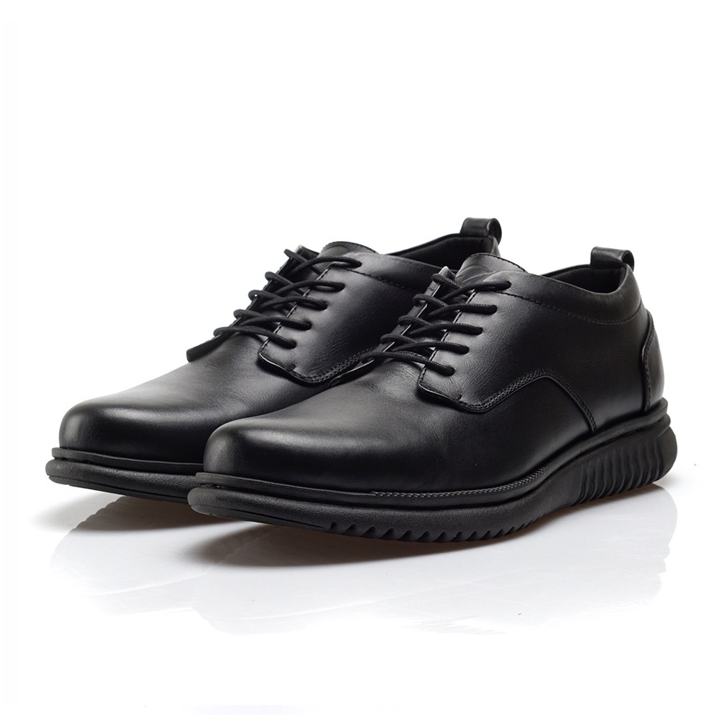 HATTA BLACK ORIGINAL x KENZIOS Sepatu Formal Kulit Sapi Asli Pantofel Tali Full Hitam Pria Kerja Kantor Resmi Kantoran Wisuda Kuliah Pesta Wedding Kondangan Nikah Casual Derby Genuine Leather Oxford Kenzio Footwear Big Size Ukuran Jumbo 44 Keren Terbaru