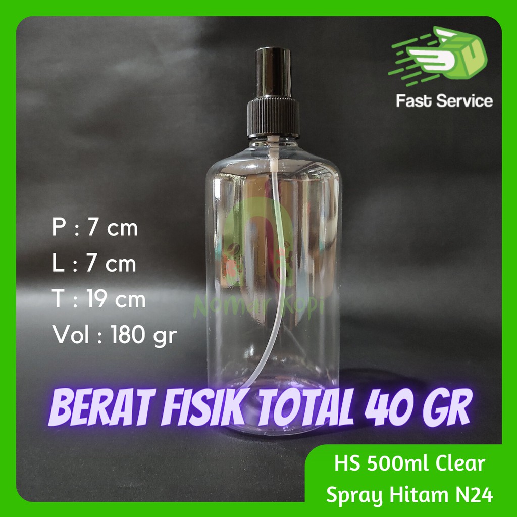 BOTOL SPRAY 500ml PET BENING TEBAL LOTION SABUN SANITIZER SHAMPOO